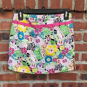 Bamboo Traders Colorful Floral Mini Skort
